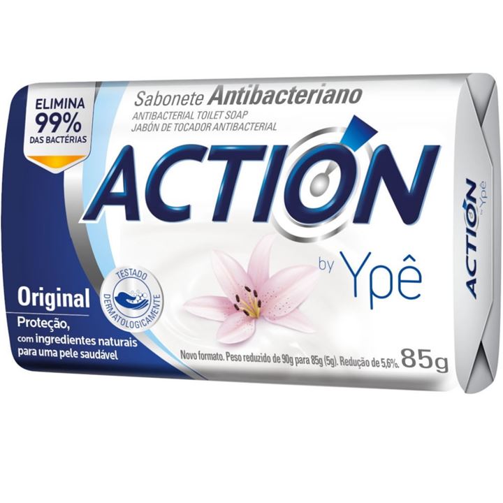Sabonete Actínio Antibacteriano Original Ypê Pacote 12x85g