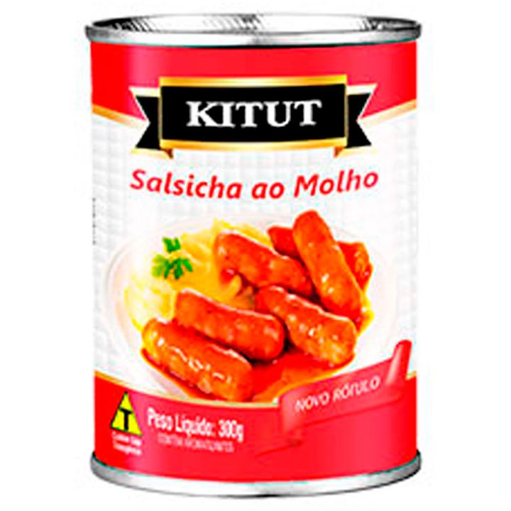 Salsicha ao Molho Kitut Lata Caixa 24x300g