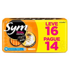 Absorvente com Abas Seca Sym Pacote Leve 16 Pague 14Unidades