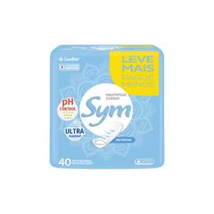 Protetor Diário sem Fragrância Sym Leve 40 Pague 35 Pacote 40Unidades