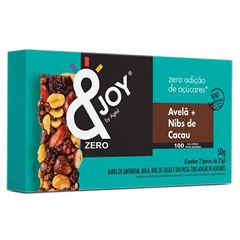 Barra &Joy Avelã + Nibs de Cacau Zero Açúcar Caixa 24x2x25g