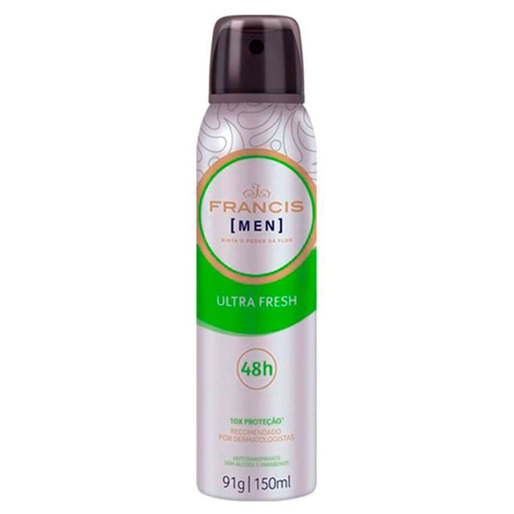 Desodorante Aerosol Francis Men Ultra Fresh 150ml | Dia Distribuição