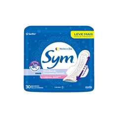 Absorvente com Abas Sym Noite e Dia Suave Pacote 30Unidades