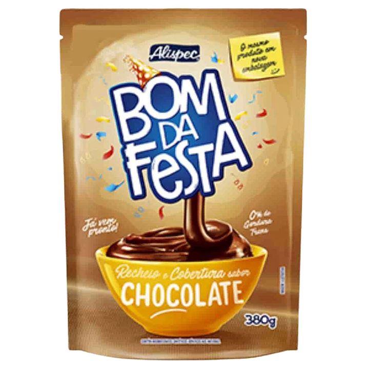 Cobertura Chocolate Stand Pouch Bom da Festa Caixa 12x380g