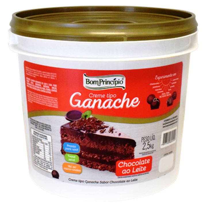 Creme Ganache Chocolate ao Leite Bom Princípio 2,5kg