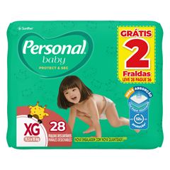 Fralda Personal Baby Protect & Sec XG Pacote 28 Unidades