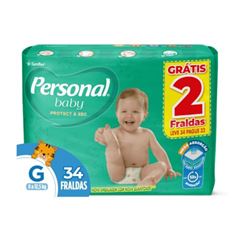 Fralda Personal Baby Protect & Sec G Pacote 34 Unidades