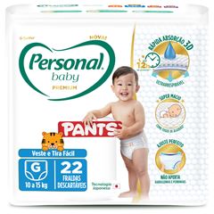 Fralda Pants G Personal Pacote 22Unidades
