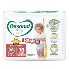 Fralda Pants XG Personal Pacote 18Unidades
