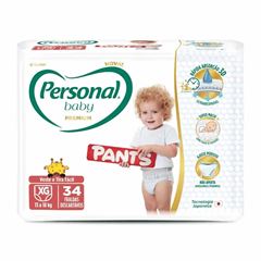 Fralda Pants XG Personal Pacote 34Unidades
