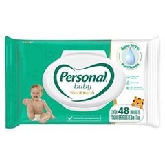 Toalha Umedecida Baby Personal Toque Macio Pacote 48Unidades