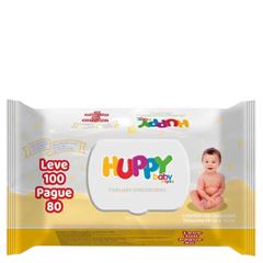 Toalha Umedecida Huppy Baby Wipes Leve 100 Pague 80 Pacote 100 Unidades