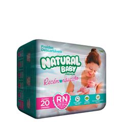 Fralda Premium Natural Baby RN Pacote 20 Unidades 