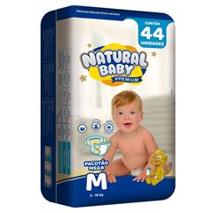 Fralda Premium Natural Baby M Pacote 44 Unidades 