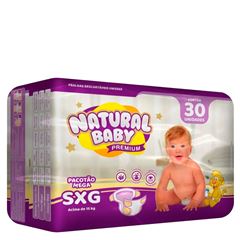 Fralda Premium Natural Baby XXG Pacote 30 Unidades