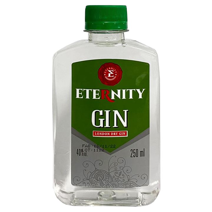 Gin Eternity Tradicional Petaca Caixa 12x250ml
