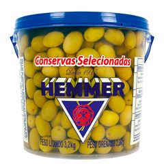 Azeitonas Verdes com Caroço Hemmer Balde Unidade 2kg