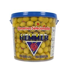 Azeitonas Verdes Recheada Hemmer Balde 2kg