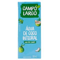 Água de Coco Integral Campo Largo Unidade 200ml