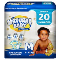Fralda Premium Natural Baby M Pacote 20 Unidades