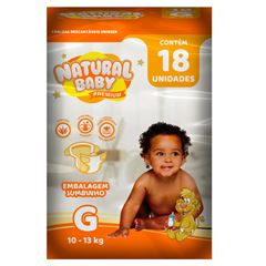 Fralda Premium Natural Baby G Pacote 18 Unidades