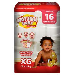 Fralda Premium Natural Baby XG Pacote 16 Unidades