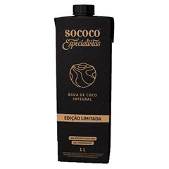 Água de Coco Integral Especialistas Sococo Unidade 1L