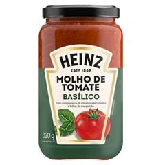 Molho de Tomate Heinz Rústico Basílico em Vidro Unidade 320G