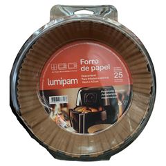 Papel Forro Air Fryer Redondo Lumipam 16Mx4.5CM Caixa 30x25 Unidades 