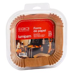 Papel Forro Air Fryer Quadrado Lumipam 16Mx4.5CM Caixa 30x25 Unidades 