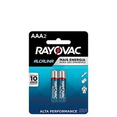 Pilha Alcalina Rayovac AAA2 PALITO Multiblist 8x2un