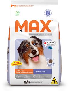 Ração Max para Cães Adultos Carne e Arroz 20kg