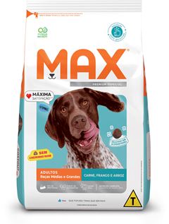 Ração Max para Cães Adultos Carne Frango e Arroz 20kg
