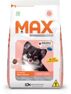 Ração Max para Cães Filhotes Raça Pequena Carne e Arroz 10,1kg