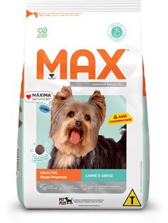 Ração Max para Cães Raça Pequena Carne e Arroz 10,1kg