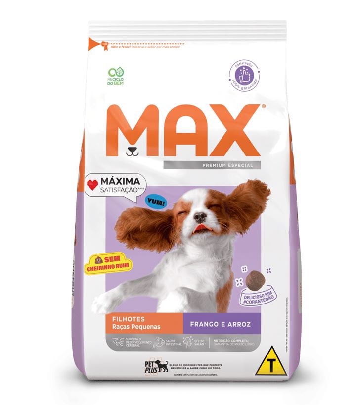 Ração Max para Cães Filhotes Raça Pequena Frango e Arroz 1kg | Dia ...