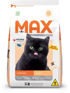 Ração Max para Gatos Castrados Salmão 10,1kg