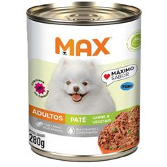 Ração Max para Cães Adultos Pate Carne e Vegetais Caixa 12x280g