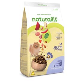 Ração Naturalis para Cães Adultos Raça Pequena Frango Peru e Frutas 15kg