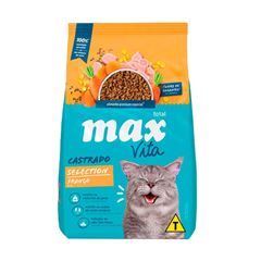Ração Max Vita Selection para Gatos Castrados Caixa 6x3kg