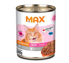 Ração Max para Gatos Adultos Lata Salmão Caixa 12x280g
