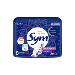 Absorvente Sym Noite&Dia Suave C/Aba Pacote 08 Unidades