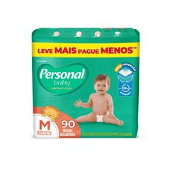 Fralda Personal Baby Protect & Sec M Pacote 90 Unidades