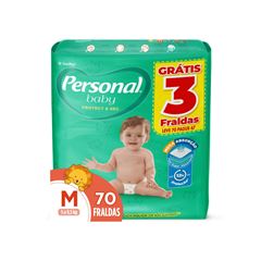 Fralda Personal Baby Protect & Sec M Pacote 70 Unidades    