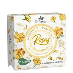 Sabonete Vegetal Rosas Amarelas Davene Caixa 12x170g