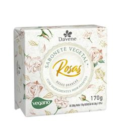 Sabonete Vegetal Rosas Brancas Davene Caixa 12x170g