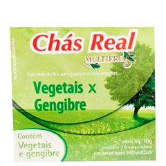 Chás Real Detox Verde Vegetais X Gengibre Cacheta 5x10x1g