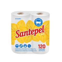 Papel Toalha Santepel Branco Pacote 16x2x60 Folhas