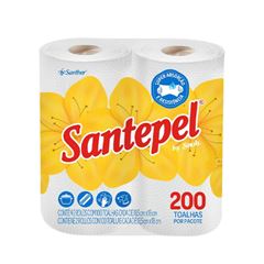 Papel Toalha Santepel Branco Pacote 12x2x200 Folhas