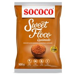 Coco Ralado Floco Sweet Queimado Sococo Caixa 24x100g